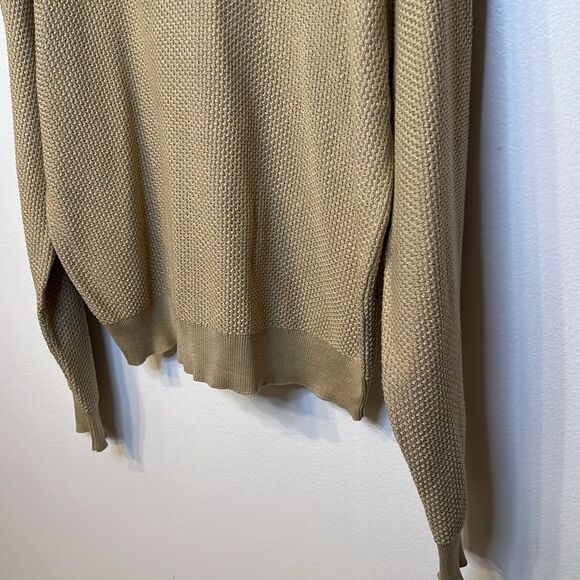 Bachrach Mens Beige Silk Blend Crewneck Knit Sweater Size Large - Picture 6 of 10